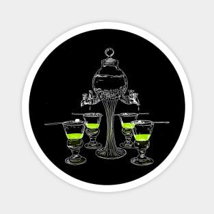 Illustrated Absinthe Set Magnet
